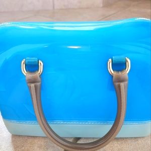 FURLA Candy Jelly Bauletto Satchel (Sky Blue)